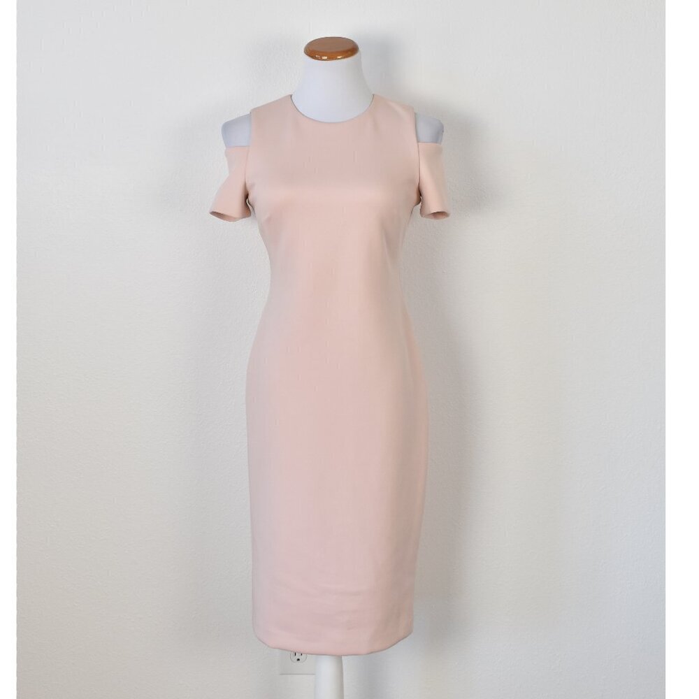 Calvin Klein Cold Shoulder Scuba Sheath Dress - 4